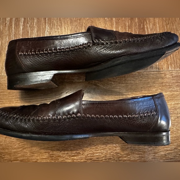 Miguel Angel Brown Leather Men’s Loafers Size 10 1/2 Made In Spain - Picture 7 of 14